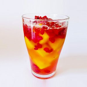 Party drink with frozen mango and pomegranate recipe